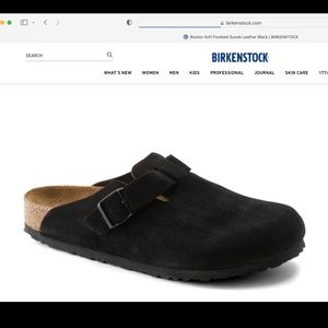 Black Birkenstock Bostons Soft Footbed 37